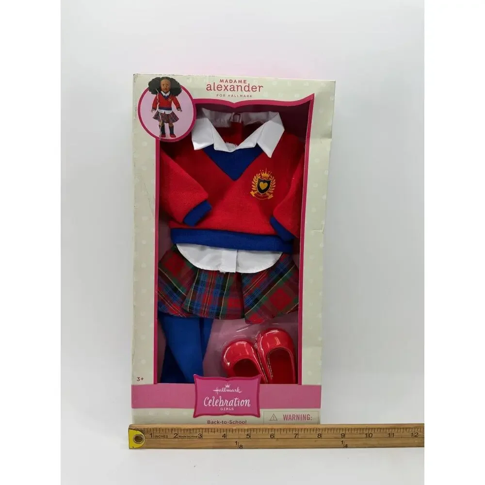 Madame Alexander Hallmark Celebration Girls Back to School 18in Doll Outfit